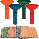L LIKED 150 Assorted Flat Striped Coin Wrappers & 4 Coin Sorters Tubes, Color-Coded Coin Counters, Easy to Load