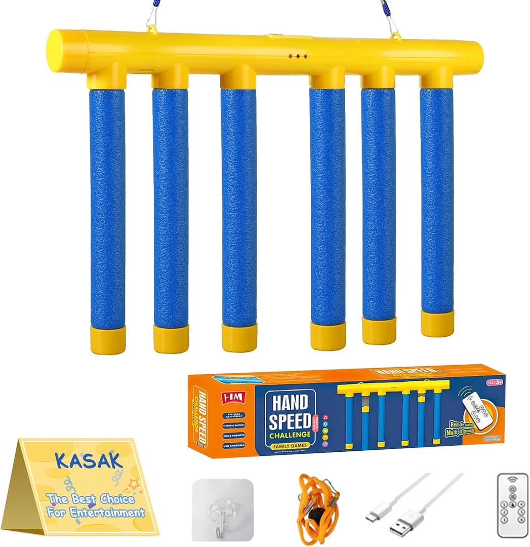 Falling Game Stick Family Games for Adults and Kids Travel Party Reaction Time Training Hand Eye Coordination Reflex Sticks Basketball Drop Hand Speed Challenge by Outdoor Yard Fun Handheld Toys