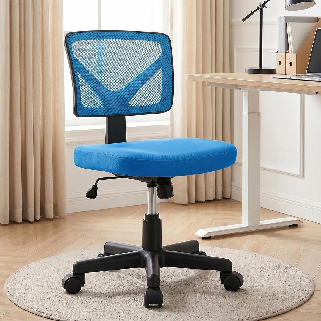 OLIXIS Armless Home Office Chair, Ergonomic Small Desk Chair, 1 Pack