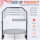 Arrowbash Adjustable Handle Bar Accessory for 40" Round Fitness Trampolines Non-Slip Cushy Rebounder Handle Accessory 4 Levels Adjustable Easy Assembly Trampoline Not Included
