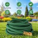 NON-EXPANDABLE 100 ft Garden Hose, Heavy Duty Flexible Water Hose, Kink Resistant Lightweight Hybrid Hose with Durable Fabric Skin, Leakproof Hose Male to Female Fittings