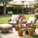 20 Packs Artificial Flowers Outdoor UV Resistant Fake Plants for Garden Patio Decor - Realistic Greenery for Hanging Planter Porch Window Home Wedding Spring Summer Decor