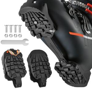 Mellbree Ski Boot Cat Tracks, Adjustable Skiboot Sole Protection Cleats for Men Women to Prevent Boot Sole From Being Bumped or Scratched Anti Drop & Slip When Skier Walks on Ice Snow or Climbs Slopes