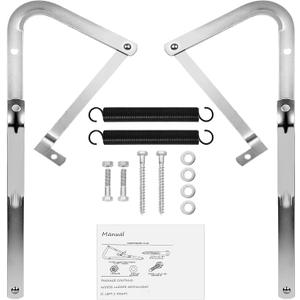 55-1 Attic Ladder Spreader Hinge Arms with Springs,Compatible with Werner (Mk1 Thru Mk3),A2208 A2210 A2508 A2510 W2208 W2210 W2508 W2510, MFG 2006 and Older, Thick Galvanized Material