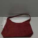 Suede Bag Brown Suede Bag Womens Trendy Suedes Tote Bag Suedes Purse Fall Purses for Women 2025 (Burgundy)