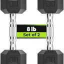 HANDBODE Hex Dumbbell Set, 2.5-65 lb Rubber Encased Exercise & Fitness Dumbbells, Weights Dumbbells Set of 2, Hand Weight for Strength Training