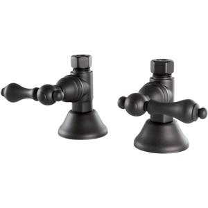 Straight Stop Shut Off Valve with Metal Lever Handle, Oil Rubbed Bronze
