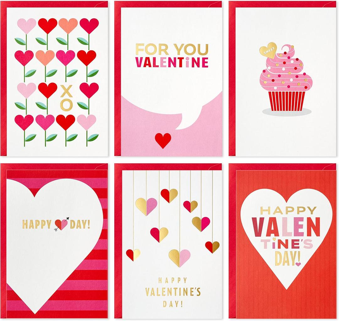 Hallmark Valentines Day Cards Assortment, Pink and Red (36 Cards and Envelopes) Hallmark Valentines Day Cards Assortment, Pink and Red (36 Cards and Envelopes)