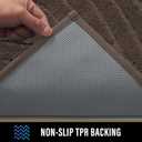 PLEASOR Front Door Mat, Absorbent Dirt Trapper Welcome Door mat Indoor, Non Slip Machine Washable Entryway Rug, Low Profile Doormat, Dog Door Mat for Muddy Paws and Shoes, 32x47, Brown