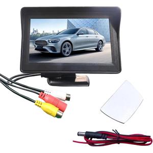 ZIMISI 4.3 Inch TFT LCD Car Color Parking Aid System Monitor Display, DC 12V Car Rearview Reverse Screen, Automotive LED Backup Camera Monitor for Truck, Pickup, SUV