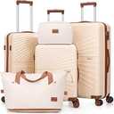 Luggage Sets 5 Piece, Suitcases with Wheels, ABS Hard Case Luggage with TSA Lock Spinner Wheels, Carry On Luggage Set (20/24/28 inch)