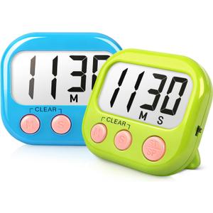 Classroom Timers for Teachers Kids Large Magnetic Digital Timer Teacher Supplies 2 Pack-Blue Green