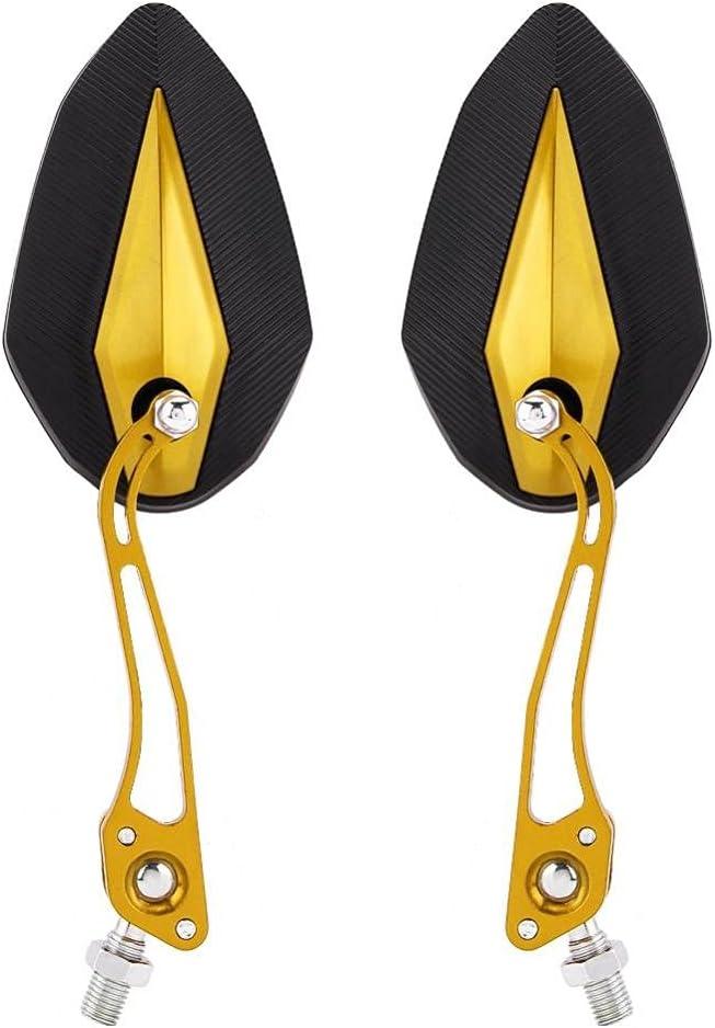Universal Motorcycle Side Mirrors, Adjustable Aluminum, Rust- for Improved Rear Visibility on Street Bikes and Scooters