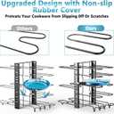 ORDORA Pots and Pans Organizer for Cabinet 16.61 Height, 8 Tier Pot Organizers Rack with 3 DIY Methods, Adjustable Pan Organizer under Cabinet Kitchen Organization and Storage