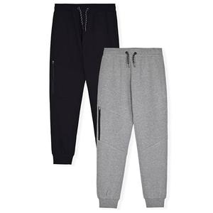 TONY HAWK Boys Fleece Jogger Sweatpants with Zipper Pockets  Pull on Pants for Kids (Medium Heather Grey-Black, 14-16)