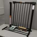 29.5-40.5" Baby Gate for Stairs, Dog Gate for Doorways, Walk Thru Auto Close Metal Baby Safety Gate for The House, Stairs and Doorways, Child Gate Pressure Mounted, Pet Gate for Dog Indoor - Black