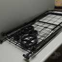 SUPER DEAL Folding Shopping Cart with Wheels and Double Basket for Groceries Laundry Book Luggage Travel, Black