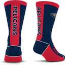 For Bare Feet NBA Unisex Kids Nba Mvp Crew Sock Youth (One Size, Team)