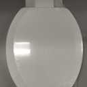 Angol Shiold Slow Close Wood Toilet Seat（White, Elongated 18.5''）