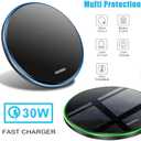 Wireless Charger 30WWireless Charger Pad Fast Wireless Charging Compatible with Galaxy S24/S23/S22/S21/S20/S10, Fast Charger Compatible with iPhone 16/15/14/13/12/11 Series