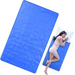 Cooling Pad Mat for Sleep Cooling Mattress Pad Gel for Bed, Relieve Pain, Summer Hot Flashes, Adult, Pets, No Water or Electricity Required(Blue,48 x 28 Inch)