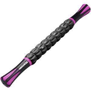 Muscle Roller Stick - Massage Tool for Athletes, Soothing Cramps, Relieving Muscle Soreness, Physical Therapy, Body Recovery (Violet)