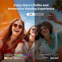 Smart Mini Projector with WiFi & Bluetooth, 4K Support 180° Rotatable Auto Focus & Keystone Portable Proyector with Built-in APPS and Speaker Outdoor Movie Home Theater Projector
