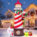 Stegosaurus 8.8FT Inflatable Christmas Decorations Inflatable Lighthouse Xmas Blow Up Decor for Yard Lawn Home with LED Lights Outdoor Christmas Decorations Santa Polar Bear