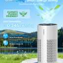 Air Purifiers for Home Large Room Cover Up to 1500 Ft² with True HEPA Filter, 20dB Sleep Mode, 360° Air Intake & Outlet, Air Cleaner for Bedroom Pets, 7 Color Light, HAP604, Off-White