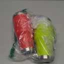 YETI Rambler Tumbler with Handle and Straw Lid, Travel Mug Water Tumbler, Vacuum Insulated Cup with Handle, Stainless Steel, Firefly Yellow And Red, 2PCS, 35oz