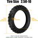 2.50-10 Dirt Bike Tire and Inner Tube Compatible with XR50 CRF50 QG-210 Baja DR49 TaoTao DB10 PW50 JR50 DR-Z70 Pit Bike Motovox MVX70 SYX Moto 50cc Mini Dirt Bike MX500 MX650 Dirt Rocket Parts, 2.50-10 1 pcs
