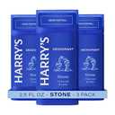 Harry's Aluminum Free Deodorant for Men - Odor Control, Stone Scent, 2.5 Oz, 3-Pack, Men's Deodorant