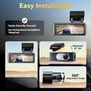 Dash Cam Front and Rear - 4K HD Dual Dash Camera for Cars, Built-in 5G WiFi GPS, 64GB Card, Dashcam with 3.2" IPS Screen, UHD Night Vision, HDR, App Control, 24H Parking Monitor