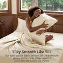 CozyLux Satin Sheets King Size Sheet Set - Silky Soft Bedding Similar to Silk, 6 Piece Sheets for Hair and Skin, Deep Pocket with All-Around Elastic, Home Decor for Bedroom, Champagne