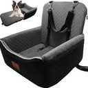 Dog Car Seat Bed 2 in 1 for Small/Medium Dogs up to 35 lbs,Adjustable Safety Leashes,Memory Foam with Soft Fabric Pets Travel Car Bed,Easily Installed in Front and Back seat,Removable and Washable.