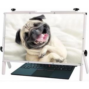 22 inch Screen Magnifier for Laptop,3D HD Screen Magnifying for Movies, Videos, and Gaming, Screen Enlarger with Adjustable Angle Design Amplifier Desktop Magnifier for Seniors Reading (White)