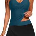 Talisea Womens Tankini Bathing Suits with Skirt Two Piece Tummy Control Swimsuits Ladies Swimwear Size XXL