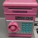 Refasy Piggy Bank Cash Coin Can ATM Bank Electronic Coin Money Bank for Kids Age 3-12, Money Savings Box Mini ATM Coin Bank Toys Gifts for 3 4 5 6 7 8 9 10 11 12 Year Old Boys Girls (Pink)