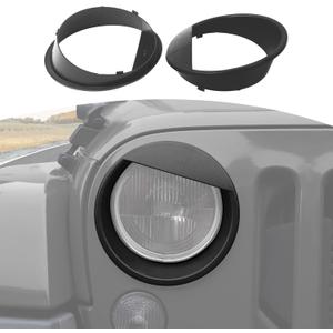 for Jeep JK Angry Eyes Headlight Cover Trim Fit for Jeep Wrangler JK JKU 2007-2017 Matt Black Exterior Accessories 2pcs