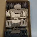 TOCESS Large Hair Claw Clips for Women Girls, 8PK Neutral Matte Jumbo Square Hair Clips for Thick, Thin, Long, Short, Curly Hair, Big Jaw Clip Set for Daily Use (Assorted C.Black, Brown, Beige, Khaki)