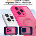 MOCCA Design for iPhone 14 Pro Case with Magnetic Invisible Stand [Full Camera Protection] [Compatible with Magsafe] Military Drop Shockproof Translucent Matte Phone Case Cover 6.1",Hot Pink