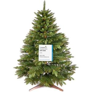 Artificial Christmas Tree 1.50M - Premium Realistic Artificial Christmas Tree Looks Real Wooden Stand and Storage Bag - Xmas Tree - Artificial Christmas Trees by Pure Living