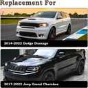 Left Driver Side LED Fog Light Compatible for 2017-2022 Jeep Grand Cherokee 2014-2022 Dodge Durango Front Bumper Light With Bulbs Assembly LH 68275511AC