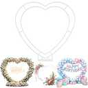 Metal Double Heart Arch Stand for Proposal, Heart Shaped Balloon Arch Stand，Heart Shaped Arch Frame, for Proposal Ceremony, Valentine's Day, Engagement, Birthday Party Baby Shower Decoration Decor