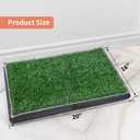 Dog Grass Pet Loo Indoor/Outdoor Portable Potty, Dog Litter Box, Artificial Grass Patch Bathroom Mat and Washable Pee Pad for Puppy Training, Full System with Trays (Pet Training Tray, 20"x16"), 20"x16"4 Layer Potty System)