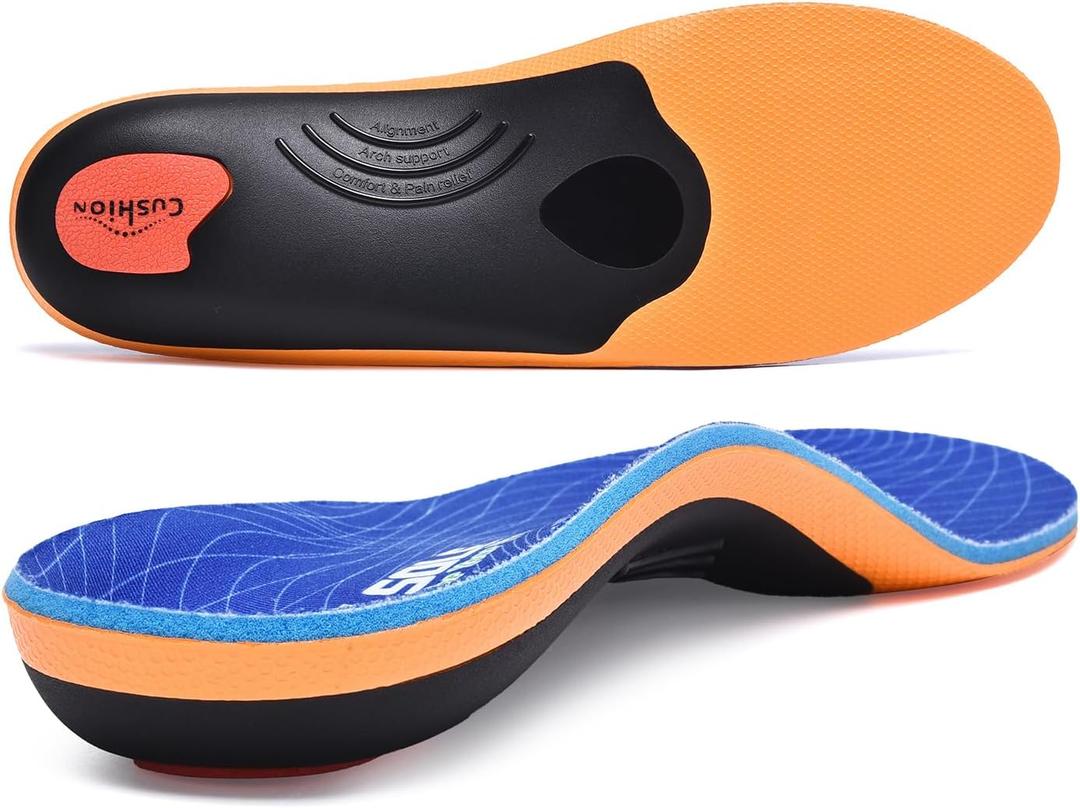 VALSOLE 250+ lbs Plantar Fasciitis High Arch Support Insole for Men Women,Heavy Duty Support Pain Relief Orthotics Insert,Relieve Flat Feet,High Arch,Foot Pain,Standing All Day Boot Work Shoe Insole MEN 15-15 1/2 | WOMEN 17-17 1/2--(327mm)