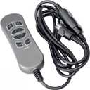 YUXIVCNE MLSK89-A2 6 Function Key 5 Pin Prong Controller Compatible with Lift Chair with USB and Backlit, Black Hand Control Handset for Electric Recliner