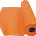 Colorations Arts and Crafts Paper Roll - Orange, Dual Surface, Finger Paints, Painting, Watercolors, Acrylic Paints, Wall Art, Bulletin Board Paper, Kids Crafts (Item # DSOR), 36" x 1000' (1 Roll)