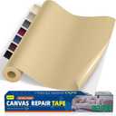 Self-Adhesive Canvas Repair Tape, 16" x 40" Waterproof Canvas Repair Patch, Fabric Patch Repairs Kit for Furniture, Tents, Sunbrellas, Boat Covers Awnings, Couches, Clothes, Bags Beige