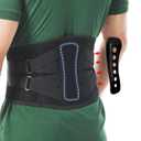 Paskyee Back Brace for Lower Back Pain Men Women, Adjustable Knitted Back Support Belt with Bionic Support System, for Herniated Disc, Lumbar Strain,Sciatica, Scoliosis Medium (M (Waist: 30-37 Inch))